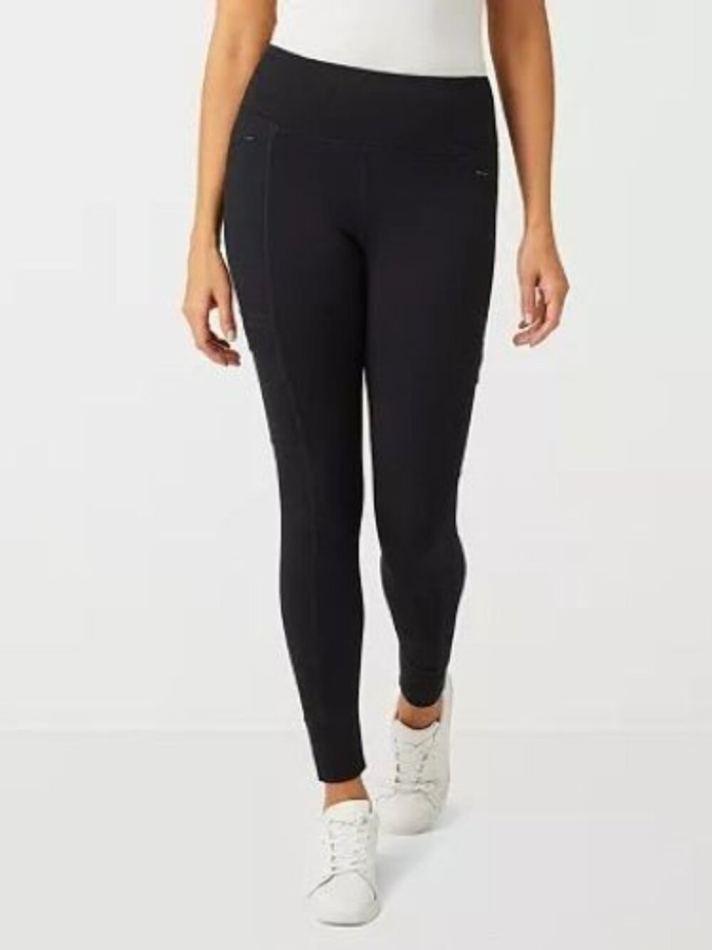 Free Country Womens Trail 2 Town Legging Small Black UPF Cargo Pocket NWT